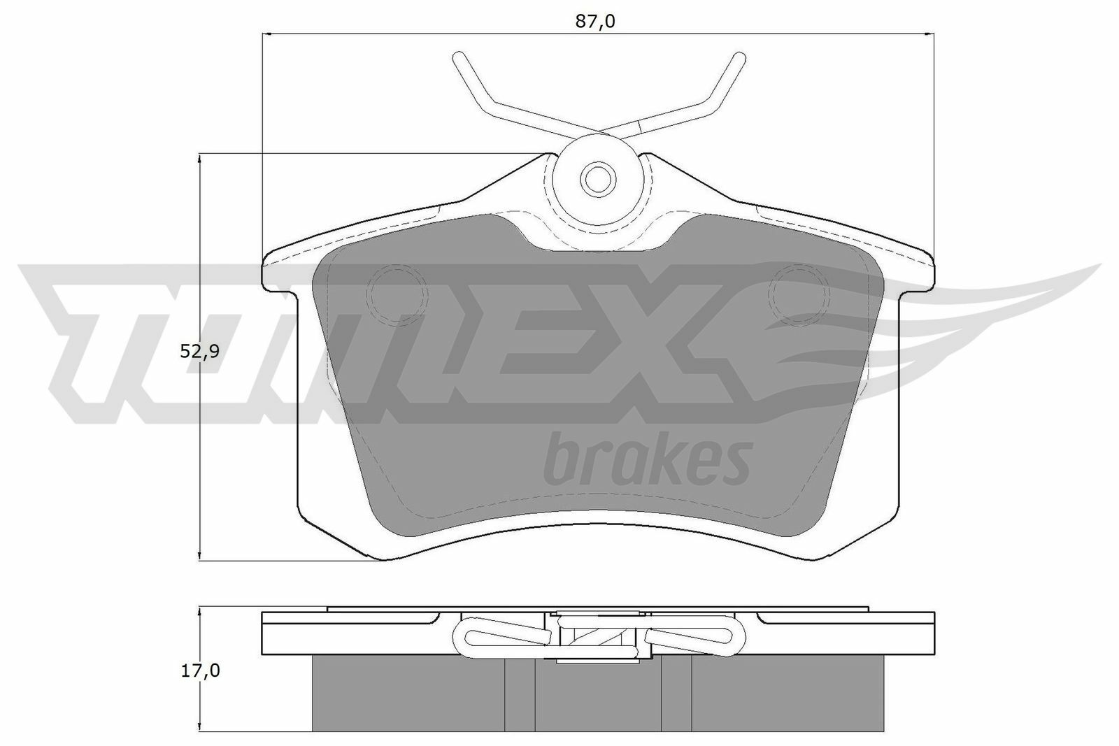 Sada brzdových destiček, kotoučová brzda TOMEX Brakes